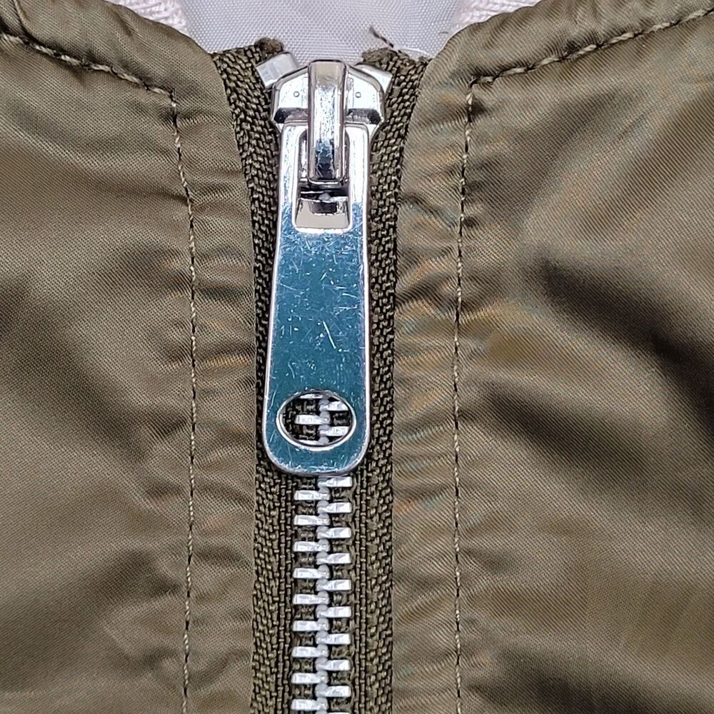 Phoenix Bomber Jacket M/L 21x21 Taupe Boxy Colorblock - Picture 10 of 13